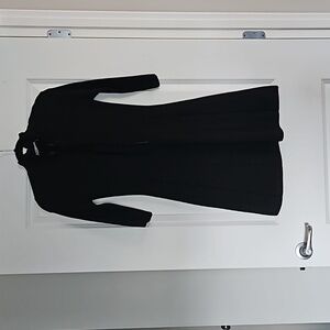 Zara Black, 3/4 Sleeve, A-Line Pleated Dress. MEDIUM